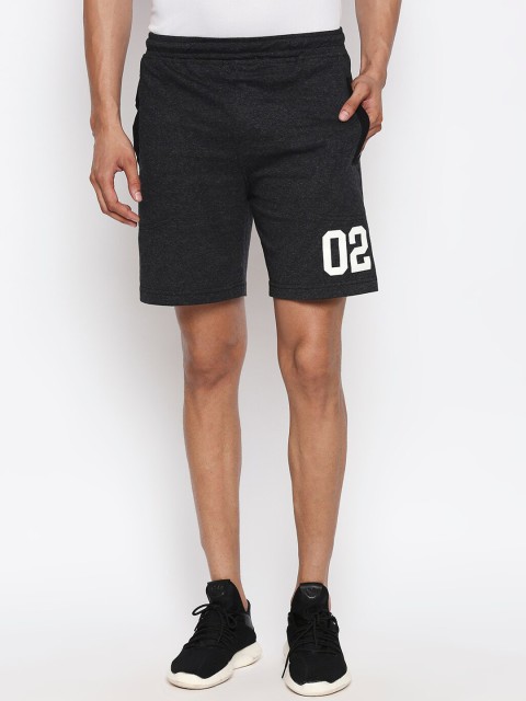 

FiTZ Men Charcoal Solid Regular Fit Regular Shorts