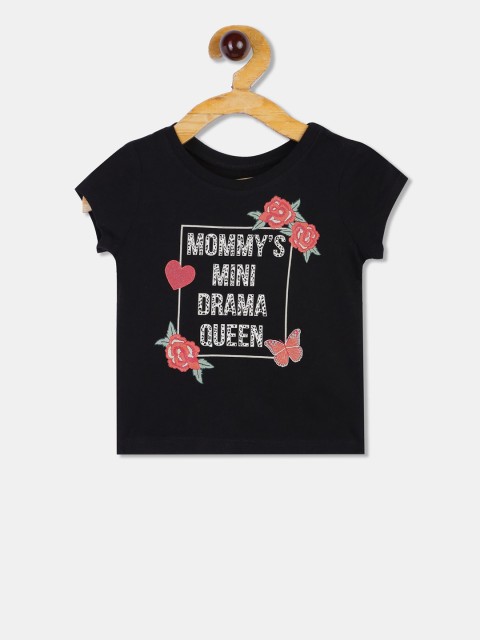 

The Childrens Place Boys Black Printed Round Neck T-shirt