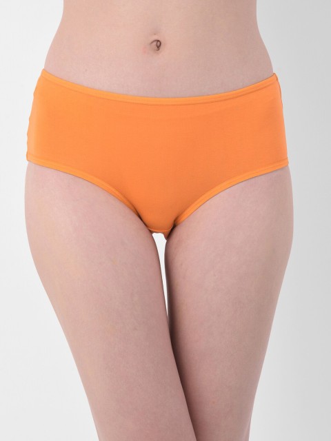 

Clovia Women Orange Printed Back Mid-Rise Hipster Briefs PN3414X16XXL