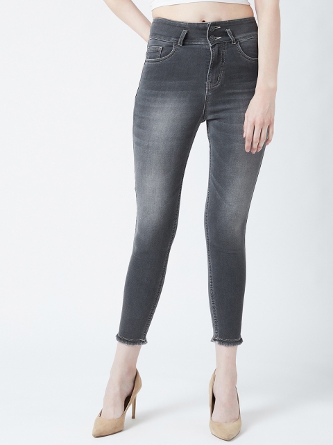 

Devis Women Black Boyfriend Fit High-Rise Clean Look Stretchable Jeans