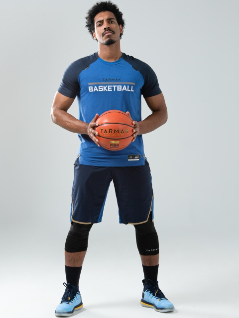 

TARMAK By Decathlon Men Navy Blue Solid Regular Fit Basketball Shorts