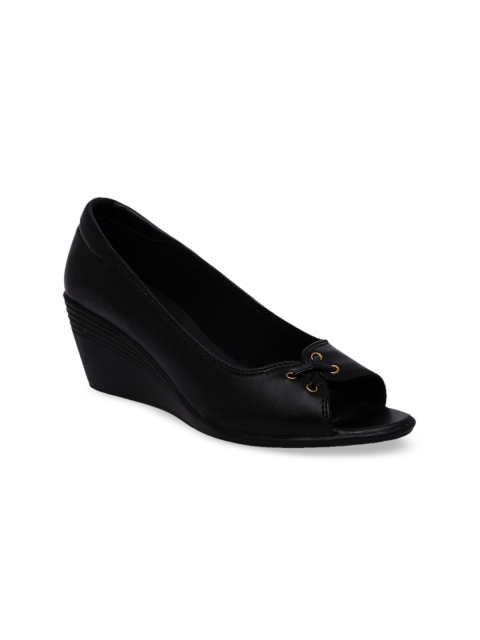 

Rocia Women Black Solid Peep Wedges