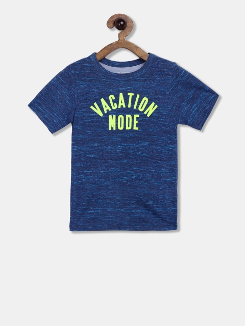 

The Childrens Place Boys Navy Blue Printed Round Neck T-shirt