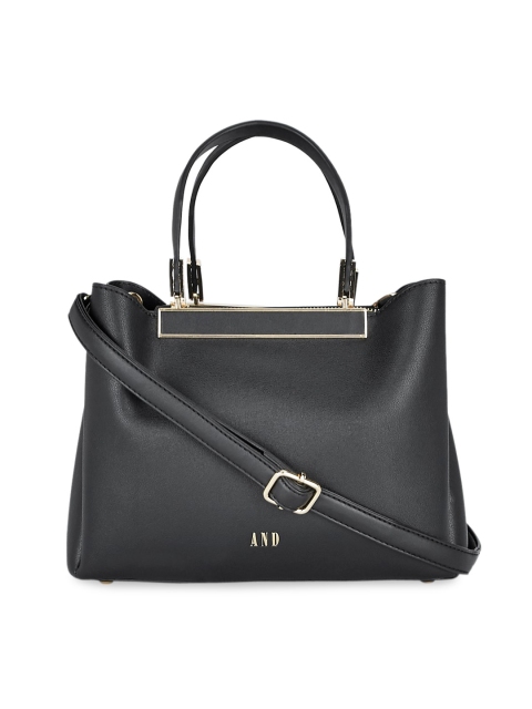 

AND Black Solid Shoulder Bag