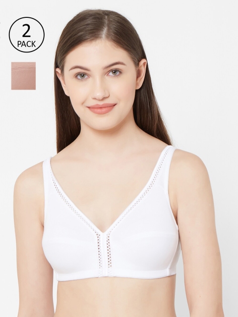 

Juliet White & Brown Solid Everyday Bra 010002400014784