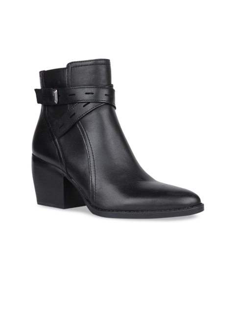 

Naturalizer Women Black Solid Leather Pumps