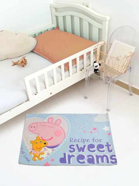 

Saral Home Multicoloured Printed Anti-Skid Peppa Pig Dhurrie, Multi