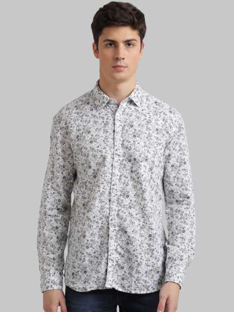 

Parx Men Grey Regular Fit Floral Printed Casual Shirt