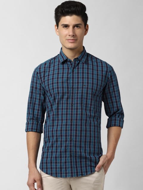 

Peter England Casuals Men Blue Slim Fit Checked Casual Shirt