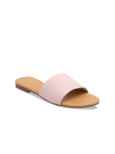 

ERIDANI Women Pink Solid Open Toe Flats