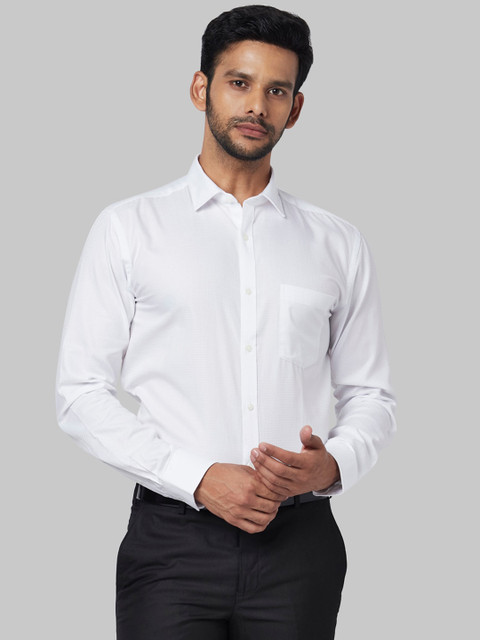 

Park Avenue Men White Regular Fit Solid Formal Shirt