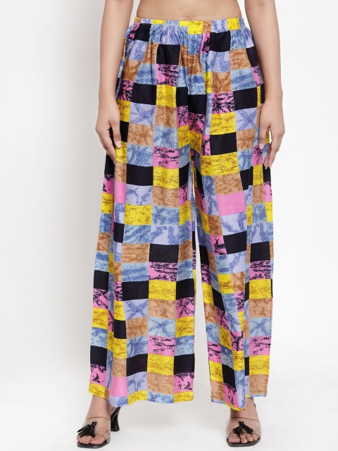 

NEUDIS Women Multicoloured Printed Wide Leg Palazzos, Multi