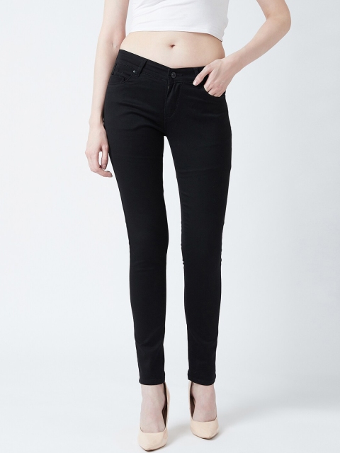 

Devis Women Black Skinny Fit Mid-Rise Clean Look Stretchable Jeans