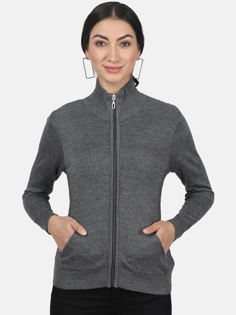 

Monte Carlo Women Grey Solid Cardigan