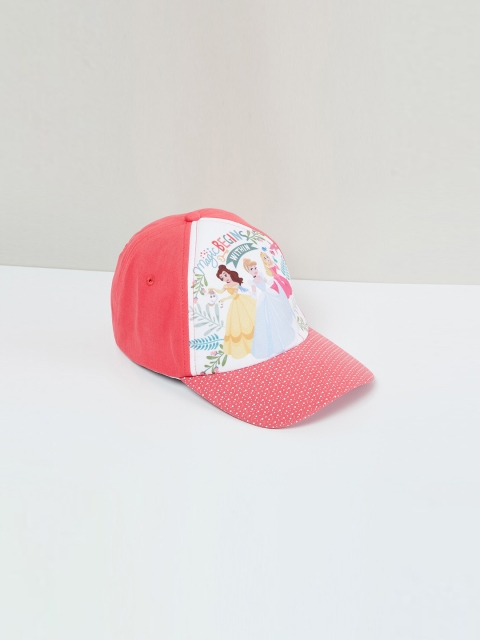 max Girls Pink & White Printed Visor Cap