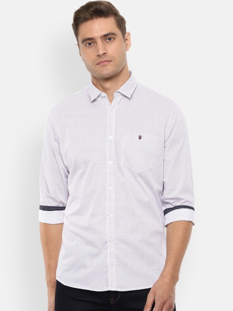 

Louis Philippe Jeans Men White Slim Fit Printed Casual Shirt