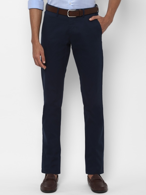 

Allen Solly Men Navy Blue Slim Fit Solid Formal Trousers