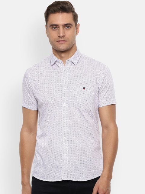 

Louis Philippe Jeans Men White Slim Fit Printed Casual Shirt