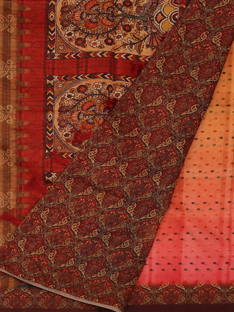 

Pothys Multicoloured Pure Cotton Printed Chanderi Saree, Multi