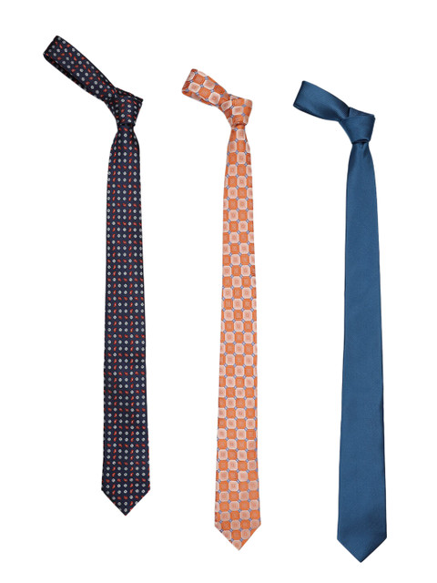 

Tossido Pack Of 3 Broad Ties, Navy blue