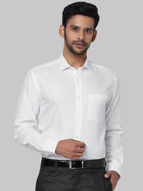 

Park Avenue Men White Regular Fit Self Design Formal Shirt