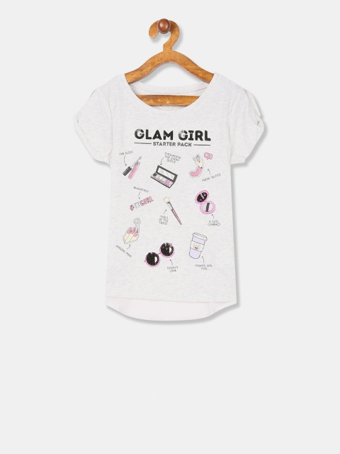 

The Childrens Place Girls White Printed Top