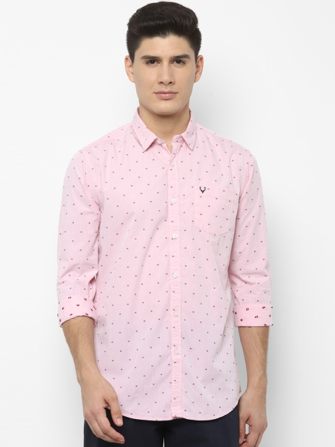 

Solly Jeans Co. Men Pink Regular Fit Printed Casual Shirt