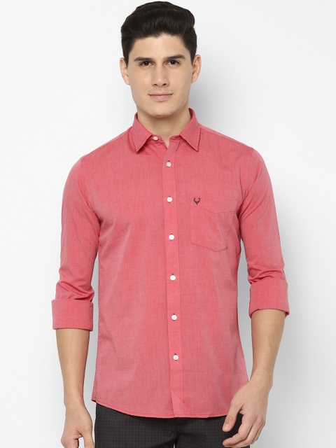 

Allen Solly Men Pink Slim Fit Solid Casual Shirt