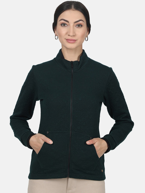 

Monte Carlo Women Green Solid Sweatshirt