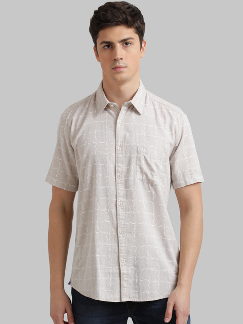 

Parx Men Beige Regular Fit Printed Casual Shirt