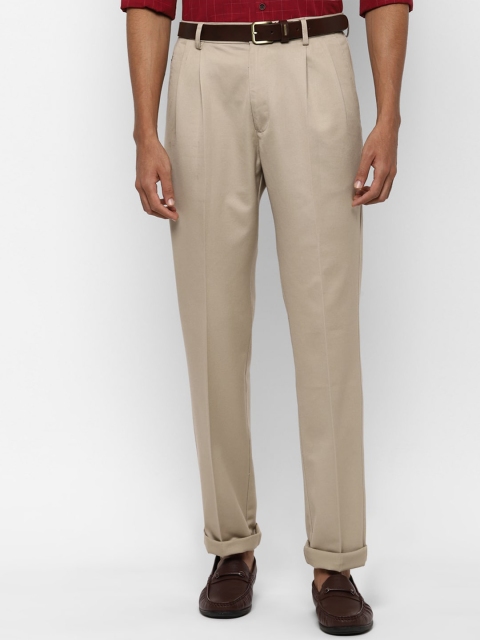 

Allen Solly Men Beige Regular Fit Solid Regular Trousers