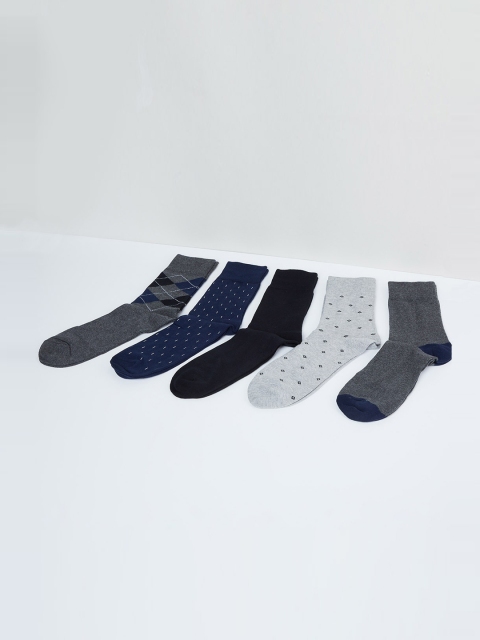 

max Men Pack of 5 Assorted Above Ankle-Length Socks