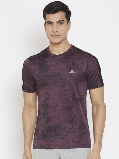 

Athleto Men Purple Dyed Round Neck T-shirt