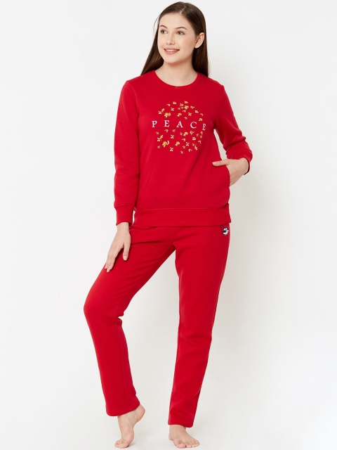 

Sweet Dreams Women Red & Yellow Printed Night suit