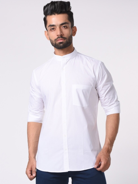 

Tistabene Men White Comfort Slim Fit Solid Casual Shirt