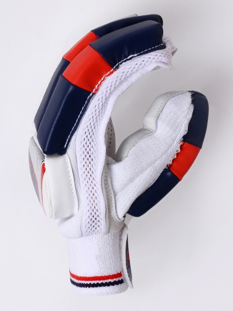 

FLX By Decathlon Unisex White Striped Cricket Batting Gloves