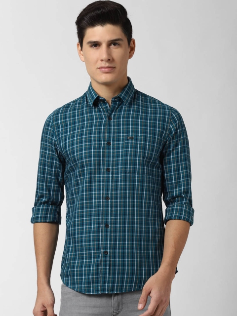 

Peter England Casuals Men Blue Slim Fit Checked Casual Shirt