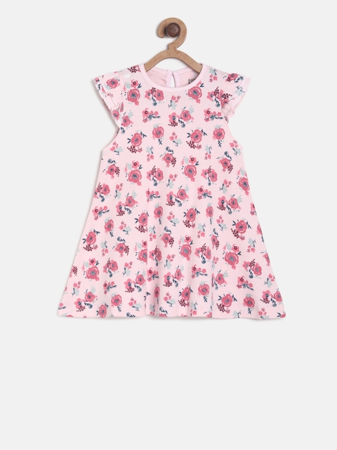 

MINI KLUB Girls Pink Printed A-Line Dress