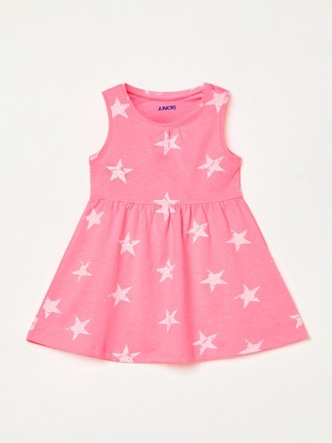 

Juniors by Lifestyle Girls Pink Printed Fit Flare Dress