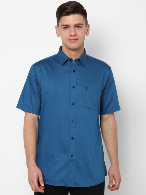 

Allen Solly Men Teal Blue Slim Fit Solid Casual Shirt