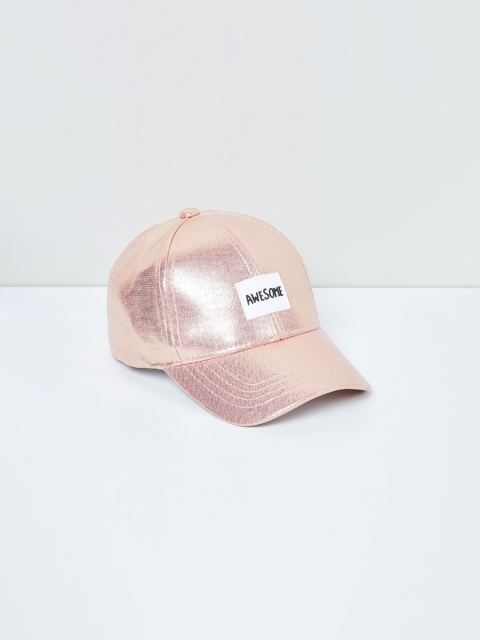 

max Girls Pink Self Design Snapback Cap