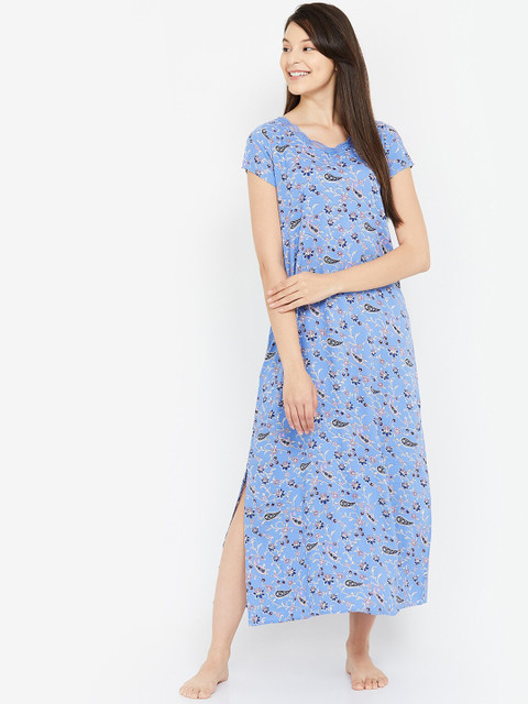 

Ginger by Lifestyle Blue Printed Nightdress