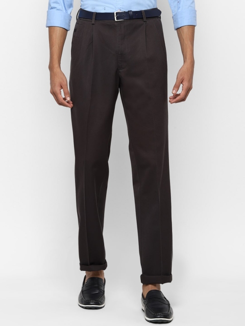 

Allen Solly Men Black Regular Fit Solid Regular Trousers