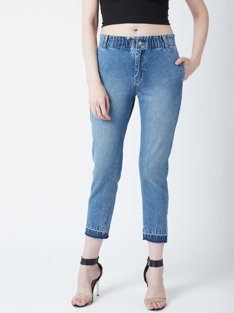 

Devis Women Blue Straight Fit High-Rise Clean Look Stretchable Jeans
