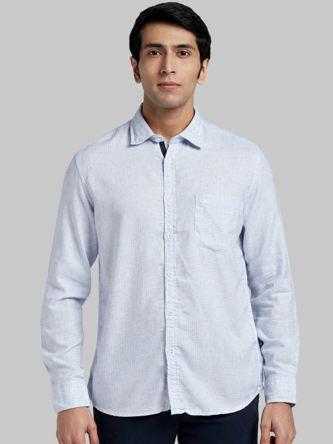 

Parx Men Blue Regular Fit Printed Casual Shirt