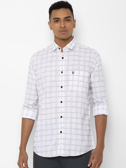

Allen Solly Men White & Black Slim Fit Checked Casual Shirt