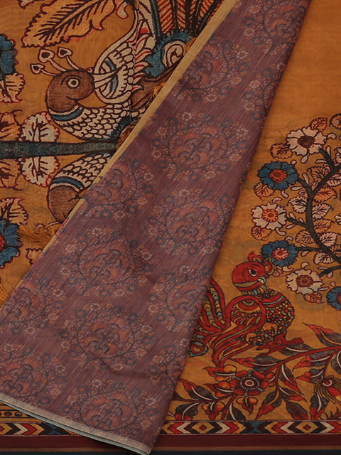 

Pothys Mustard Printed Pure Cotton Saree