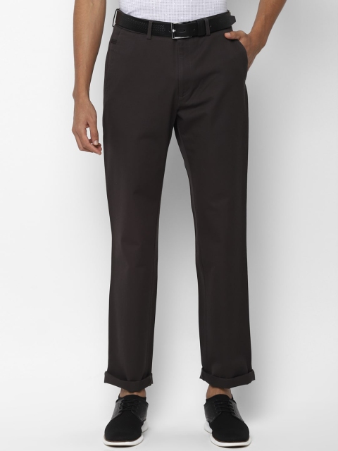 

Allen Solly Men Coffee Brown Straight Fit Solid Regular Trousers