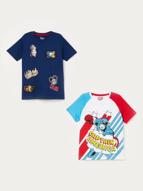 

Fame Forever by Lifestyle Boys Navy Blue Printed Round Neck T-shirt