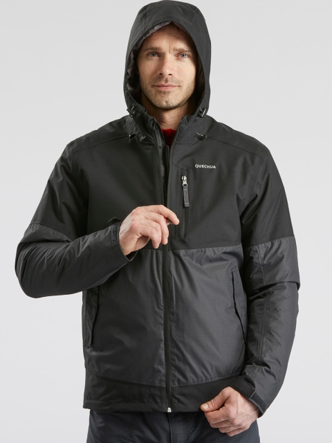 

Quechua By Decathlon Men Black Colourblocked Water Resistant Sporty Jacket